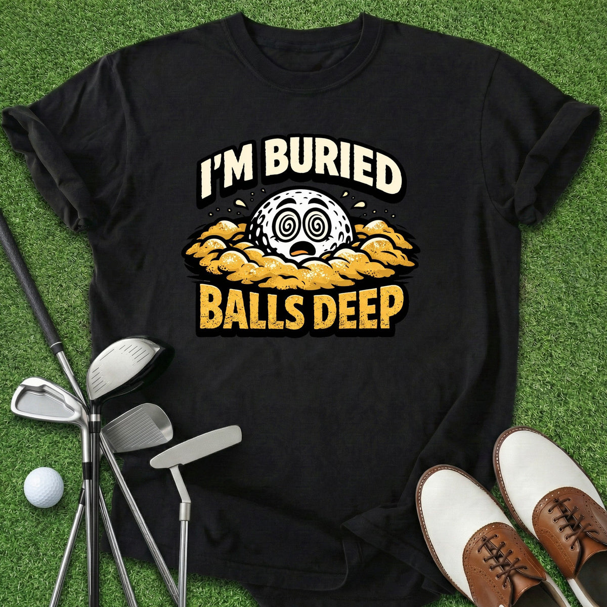 Balls Deep T-Shirt Gift For Golfer