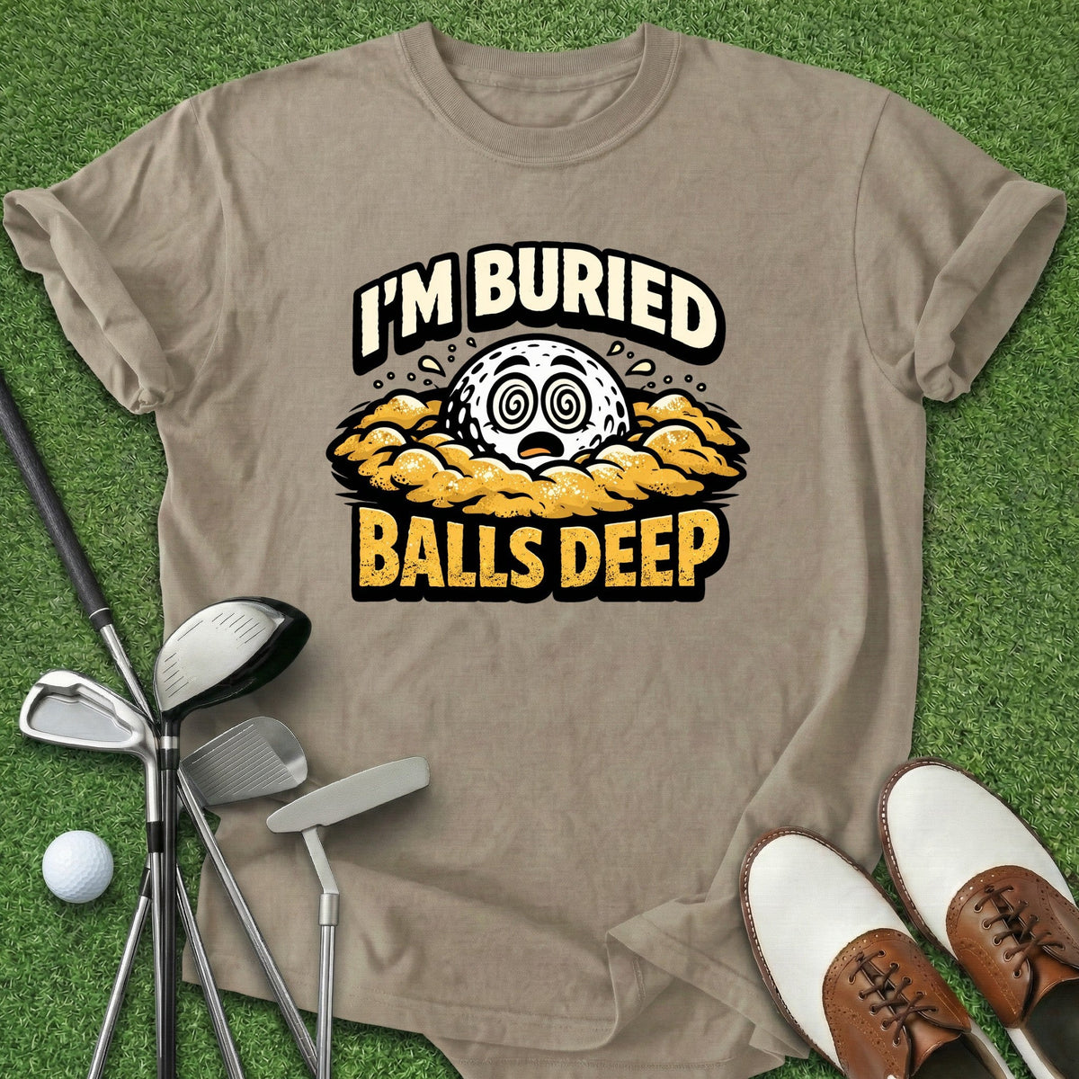 Balls Deep T-Shirt Gift For Golfer