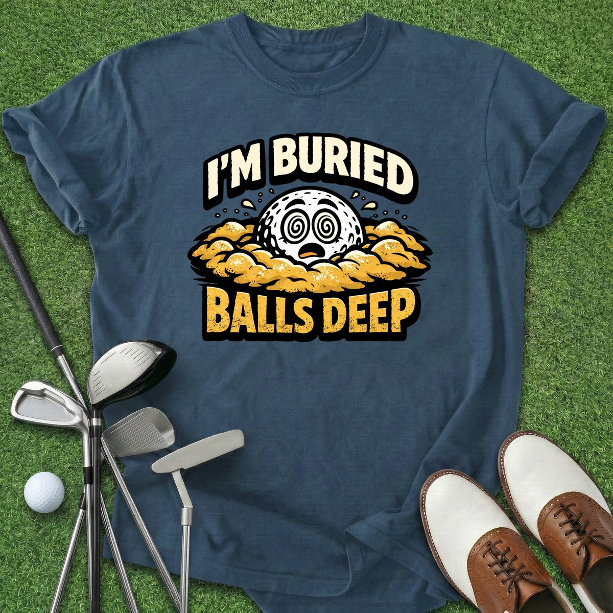 Balls Deep T-Shirt Gift For Golfer