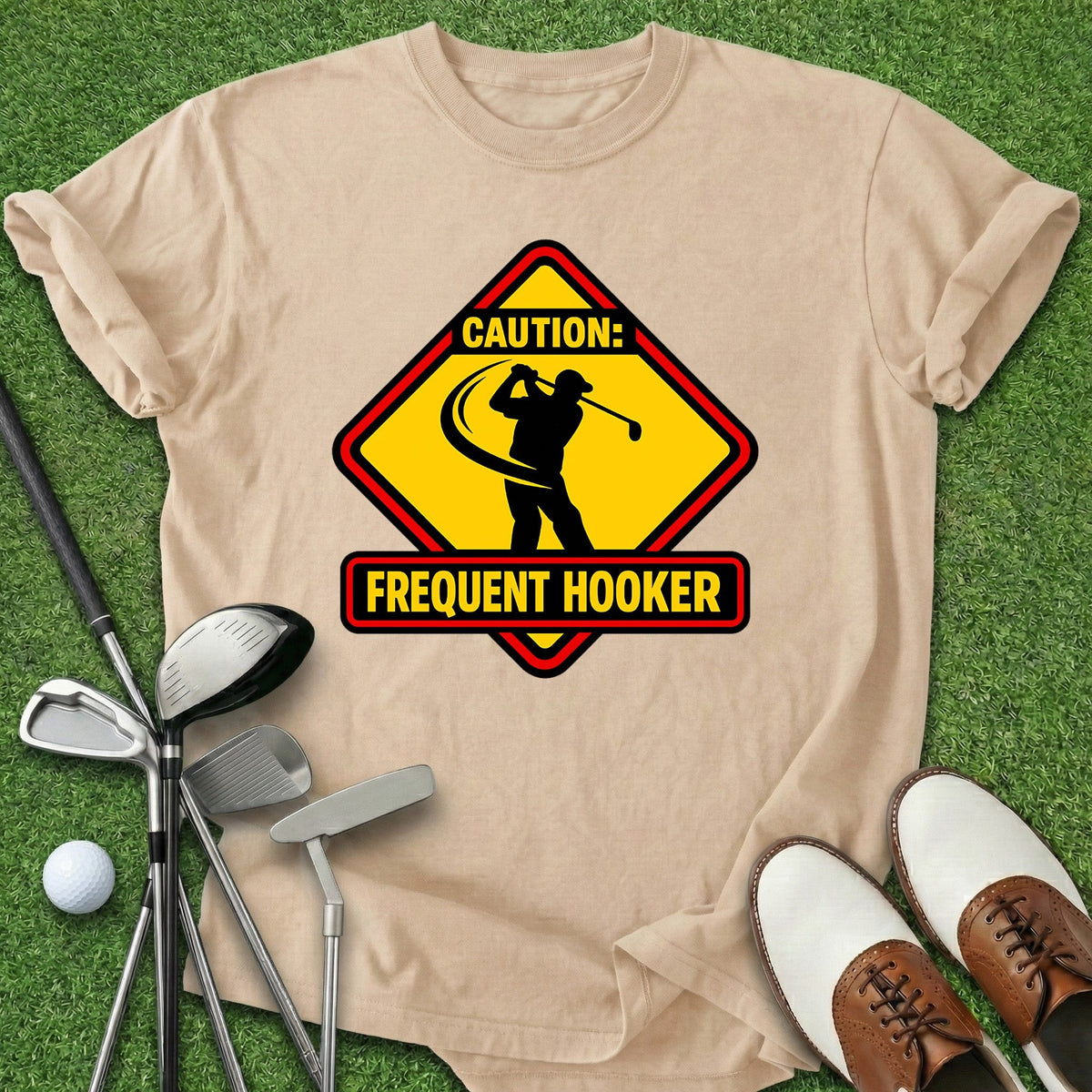 Frequent Hooker T-Shirt Gift For Golfer