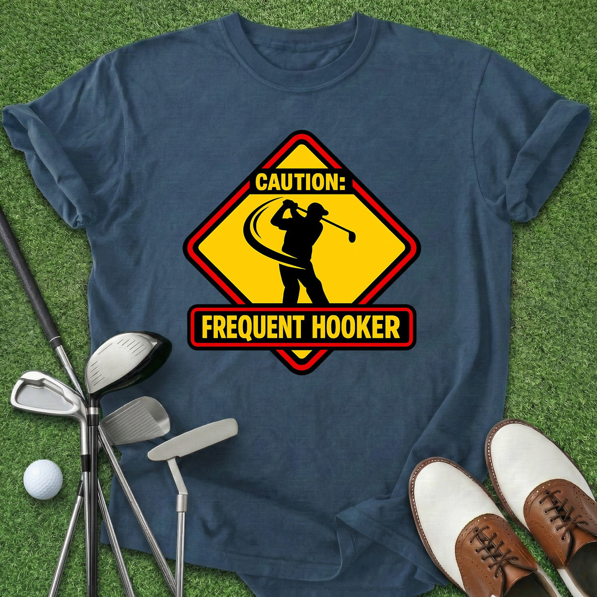 Frequent Hooker T-Shirt Gift For Golfer