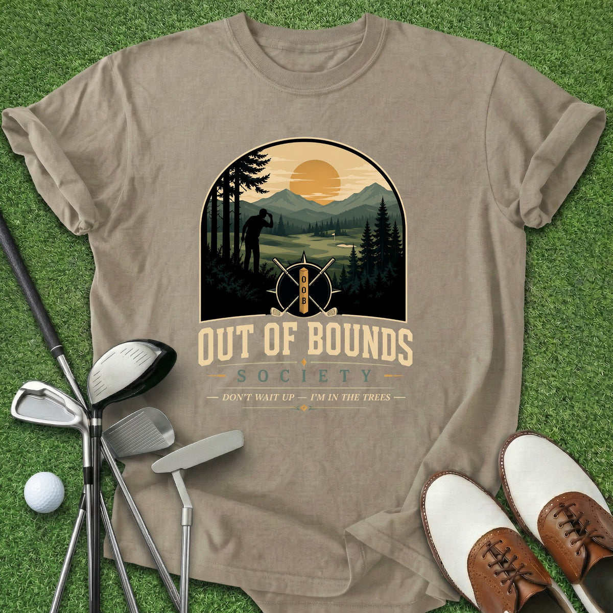 Out Of Bounds T-Shirt Gift For Golfer