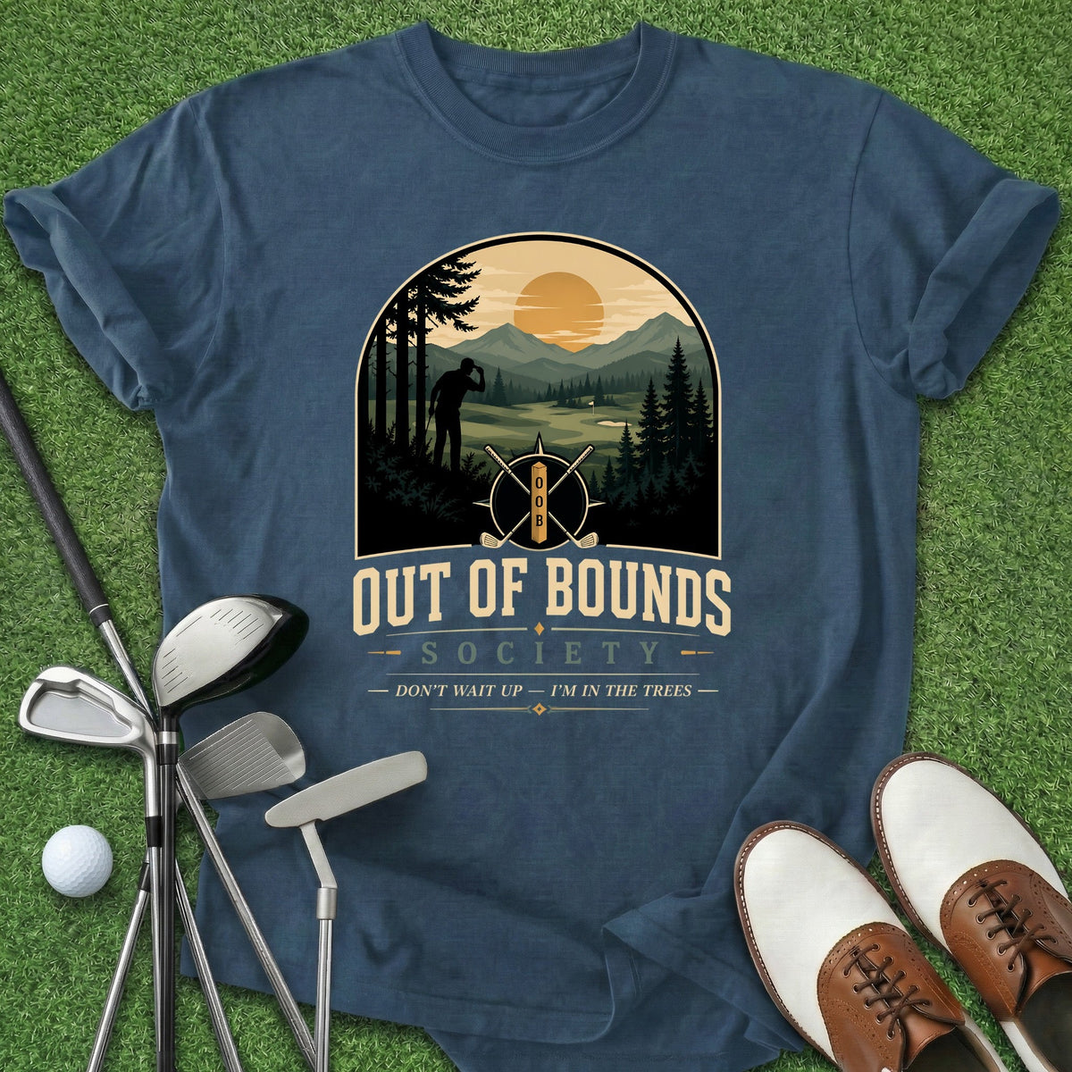 Out Of Bounds T-Shirt Gift For Golfer