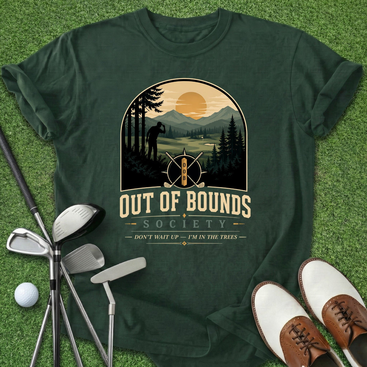 Out Of Bounds T-Shirt Gift For Golfer