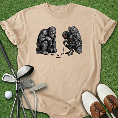 Bigfoot Mothman T-Shirt Gift For Golfer