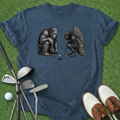 Bigfoot Mothman T-Shirt Gift For Golfer