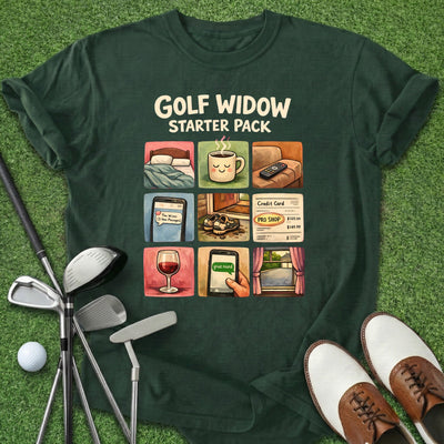 Golf Widow T-Shirt Gift For Golfer