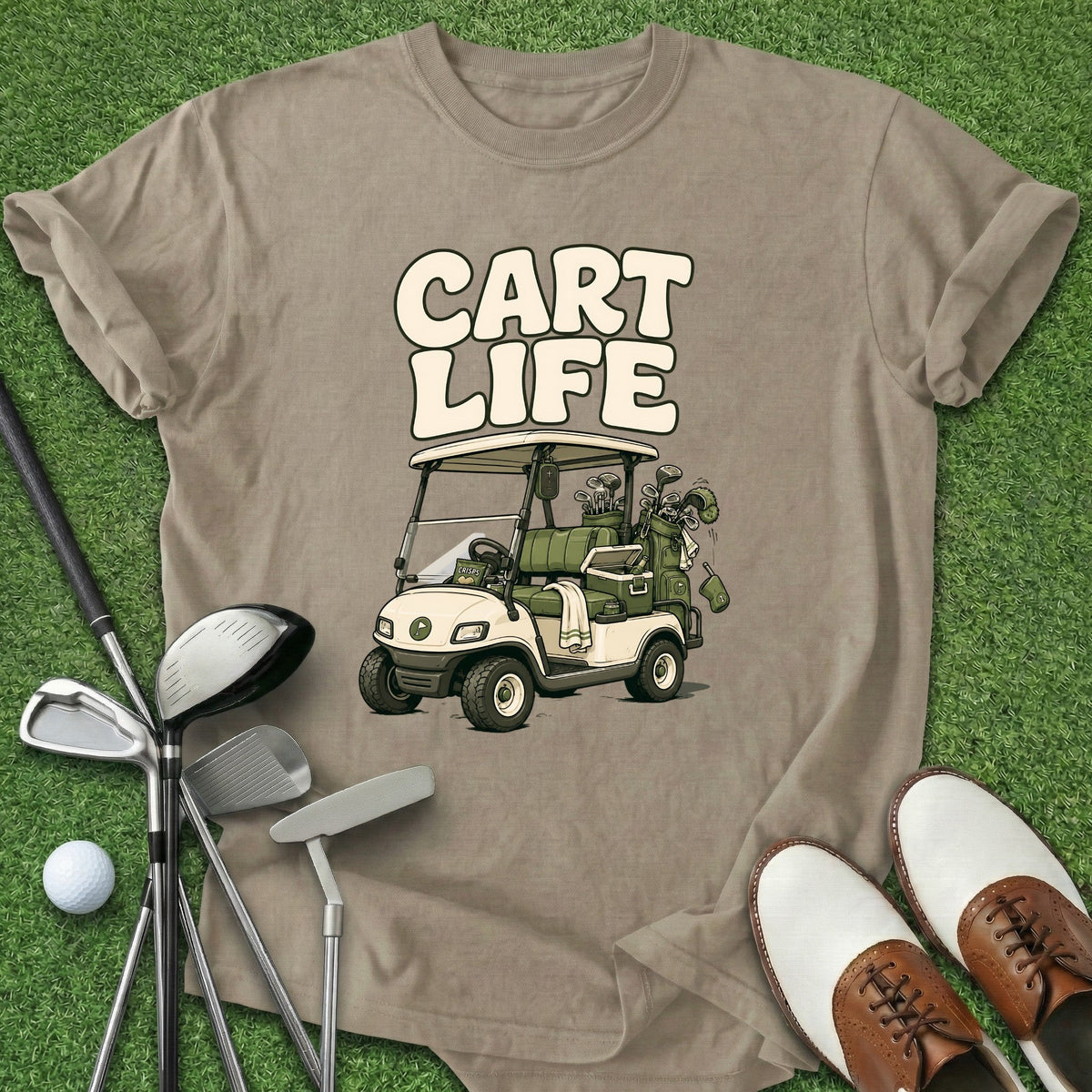 Cart Life T-Shirt Gift For Golfer