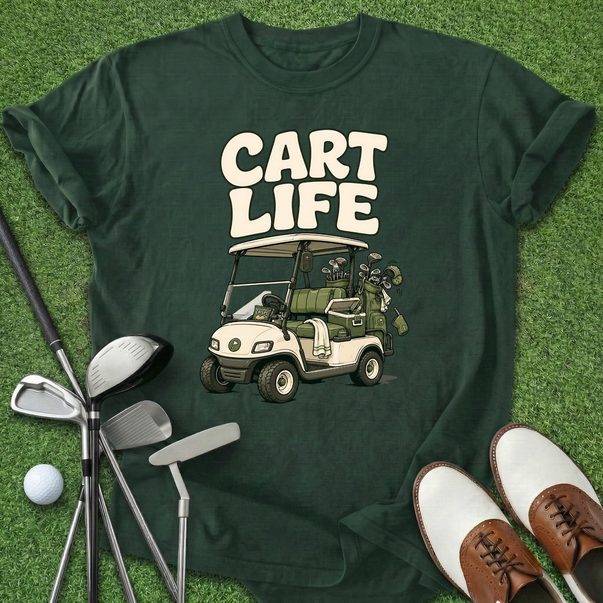 Cart Life T-Shirt Gift For Golfer