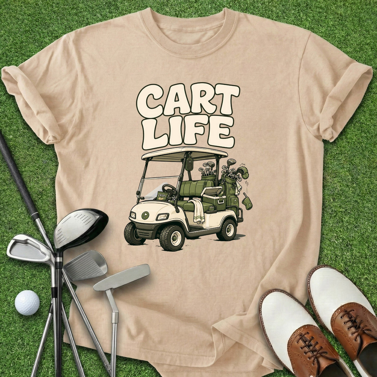 Cart Life T-Shirt Gift For Golfer
