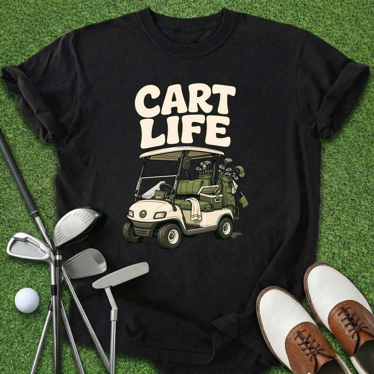 Cart Life T-Shirt Gift For Golfer