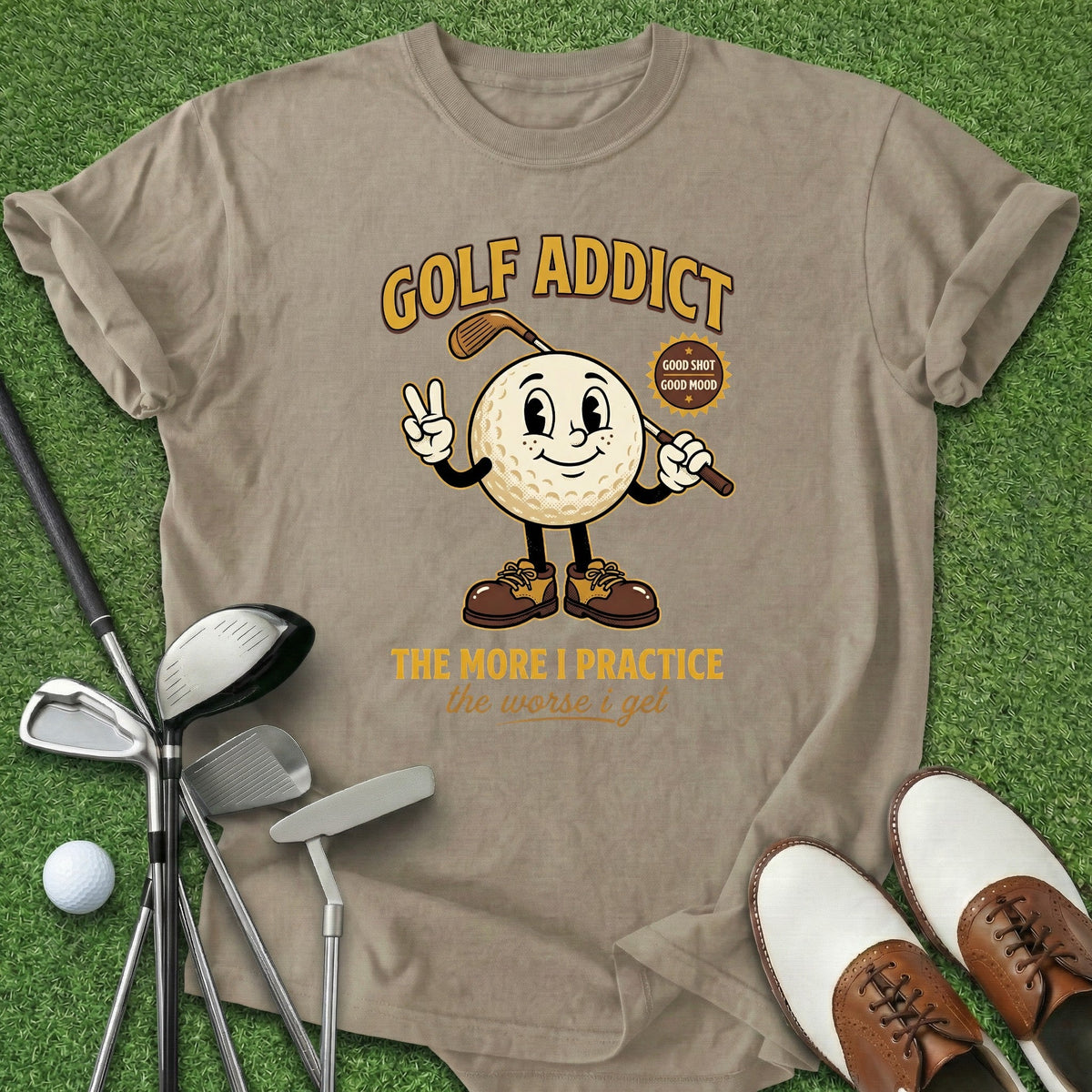 Golf Addict T-Shirt Gift For Golfer