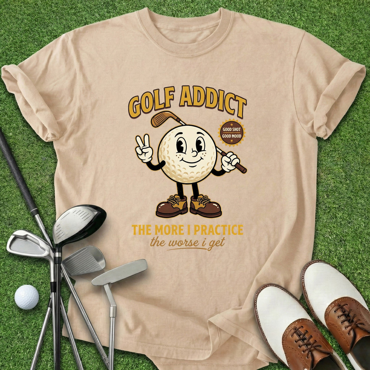 Golf Addict T-Shirt Gift For Golfer