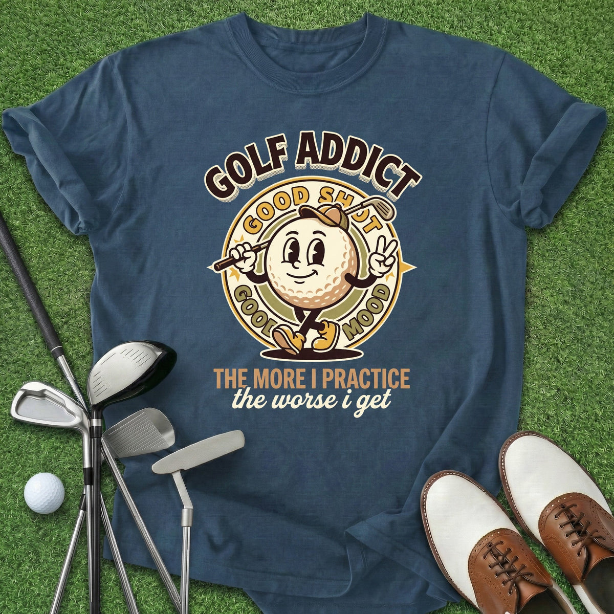 Golf Addict T-Shirt Gift For Golfer