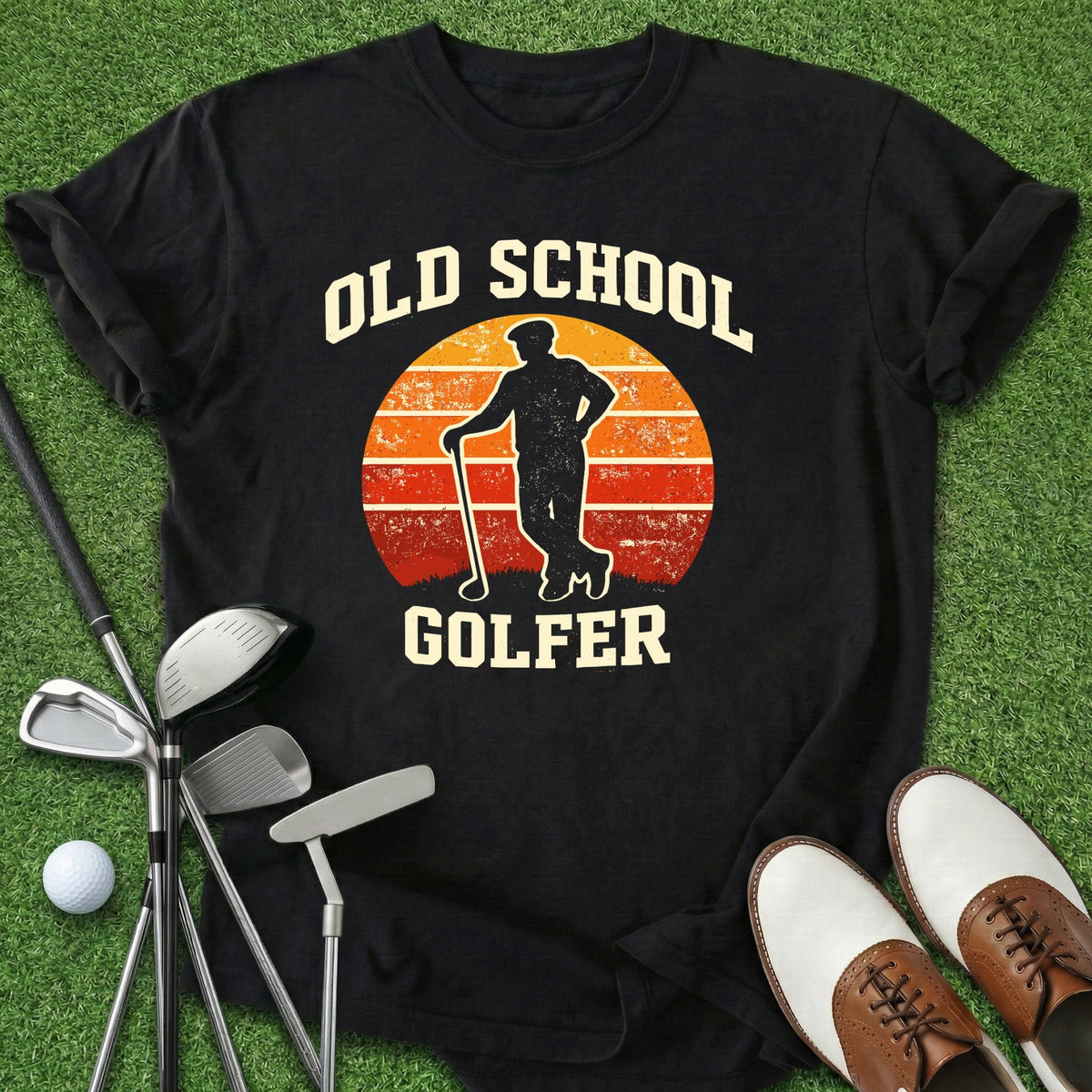 Old School Golfer T-Shirt Gift For Golfer