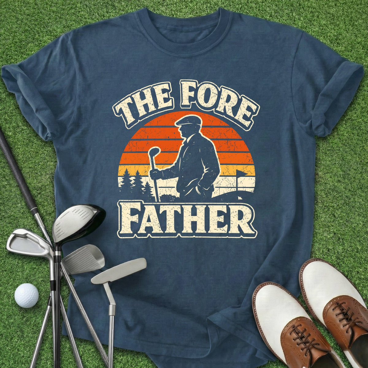 Fore Father T-Shirt Gift For Golfer