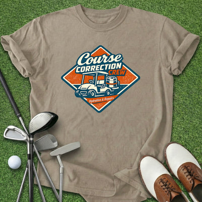 Course Correction Crew T-Shirt Gift For Golfer