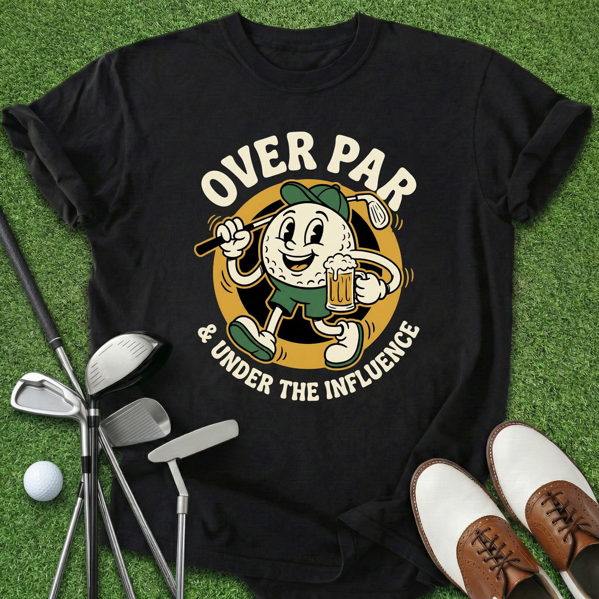 Over Par T-Shirt Gift For Golfer