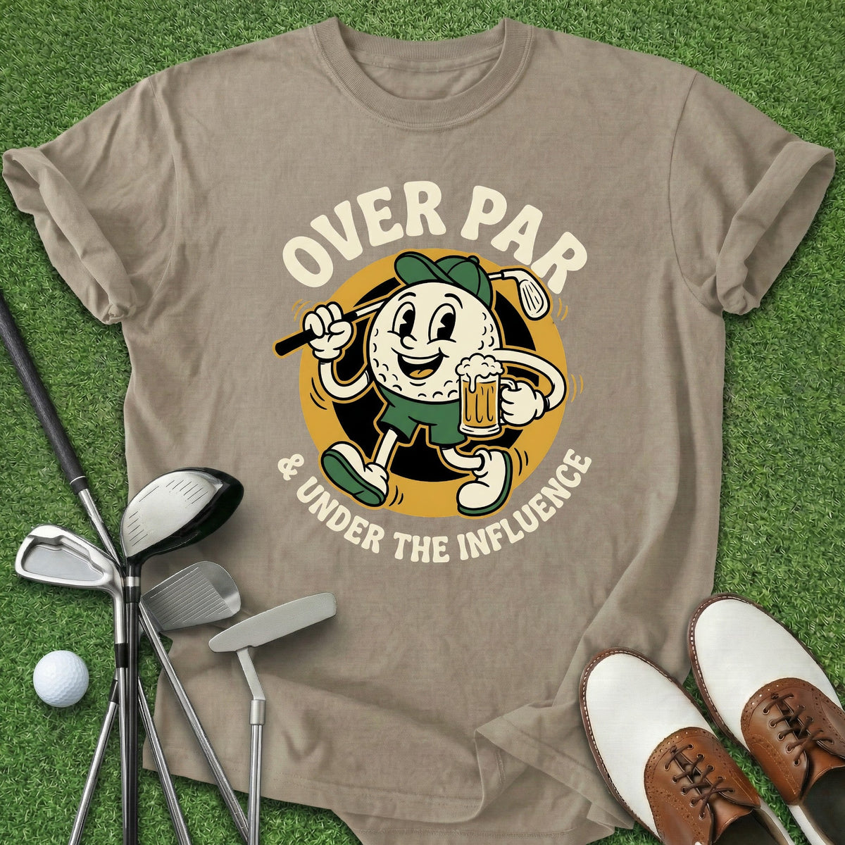 Over Par T-Shirt Gift For Golfer