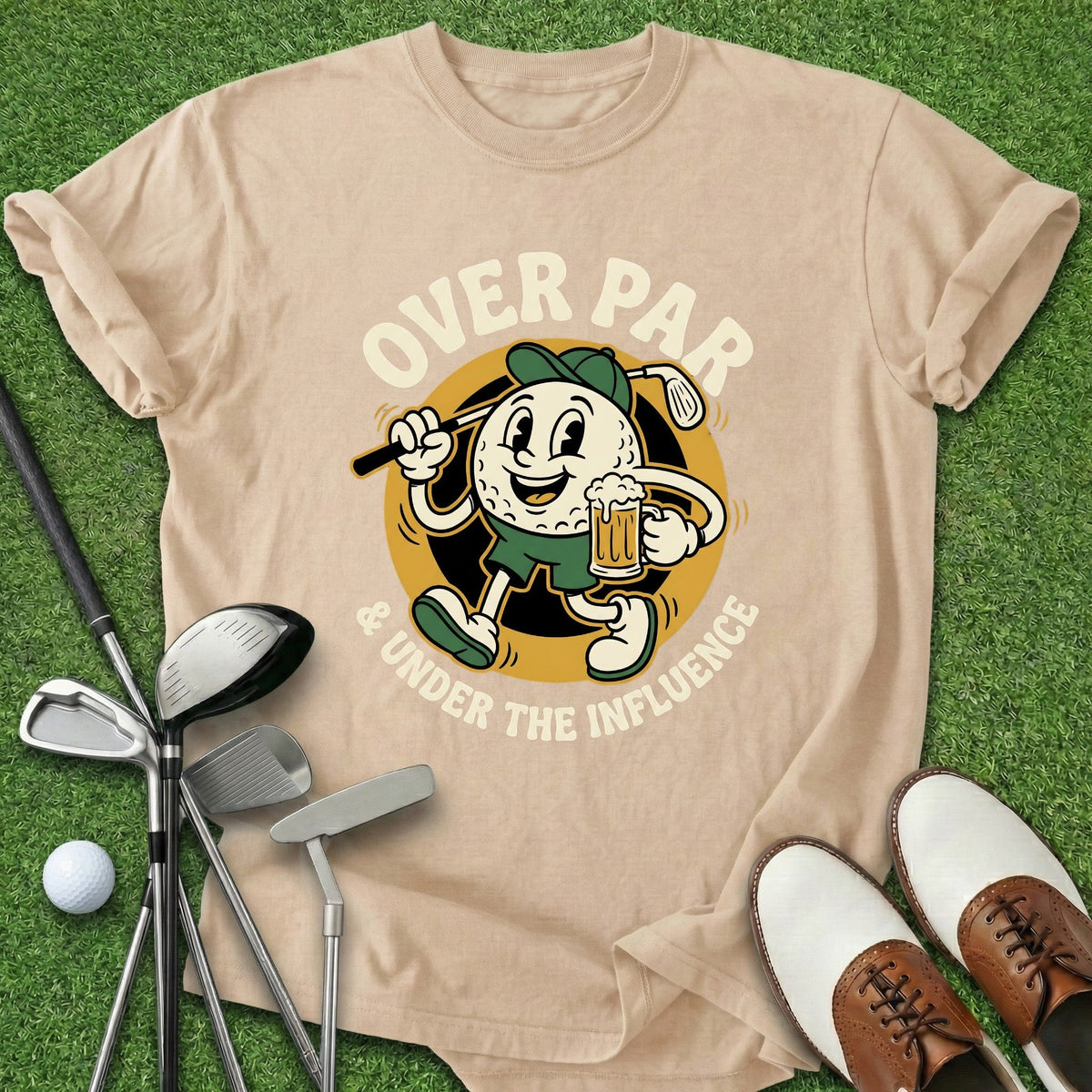 Over Par T-Shirt Gift For Golfer