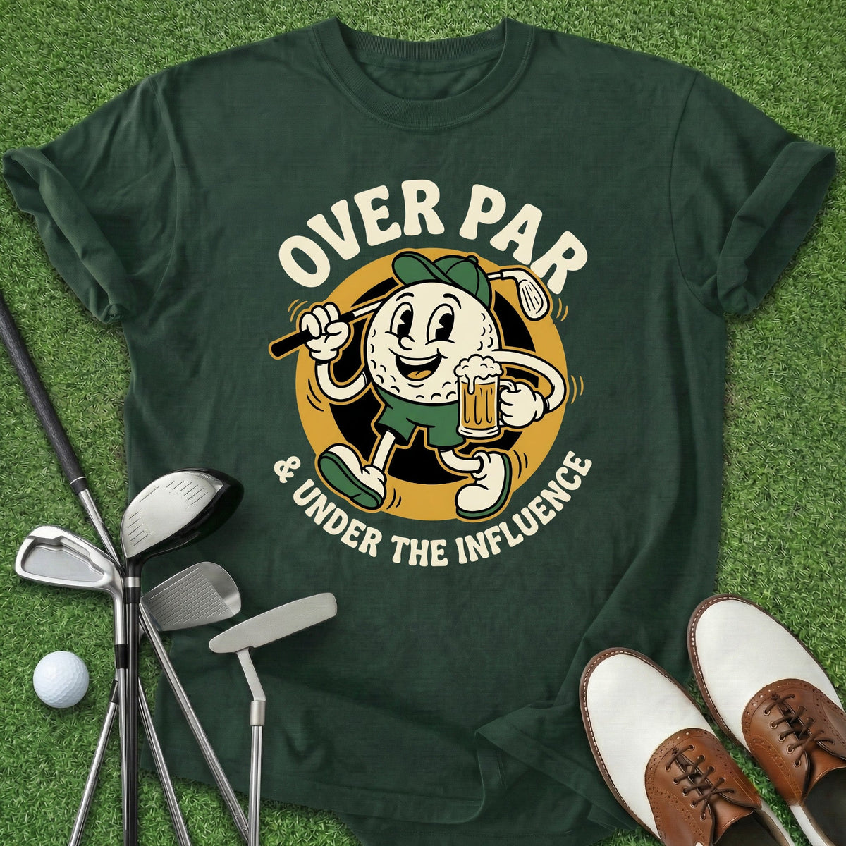Over Par T-Shirt Gift For Golfer