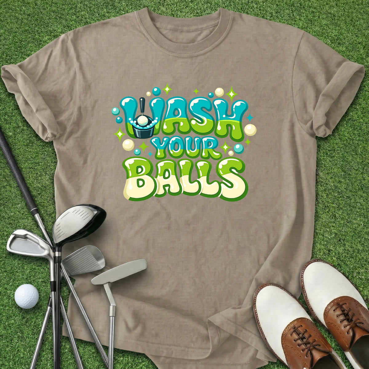 Wash Your Balls T-Shirt Gift For Golfer