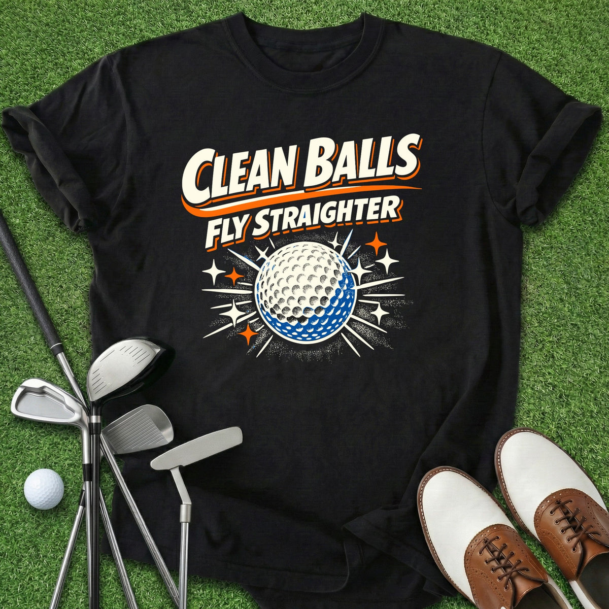 Clean Balls T-Shirt Gift For Golfer