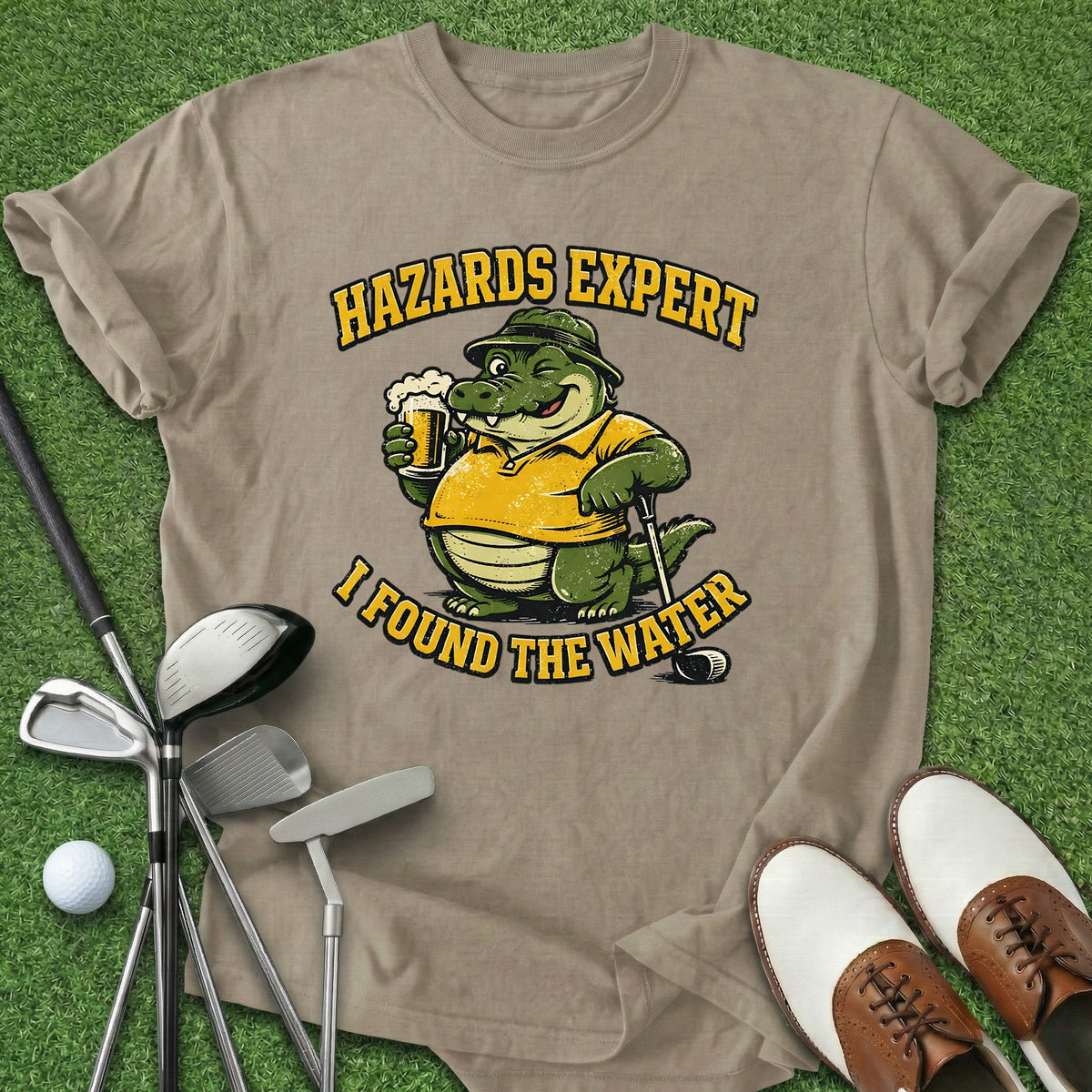 Hazards Expert T-Shirt Gift For Golfer