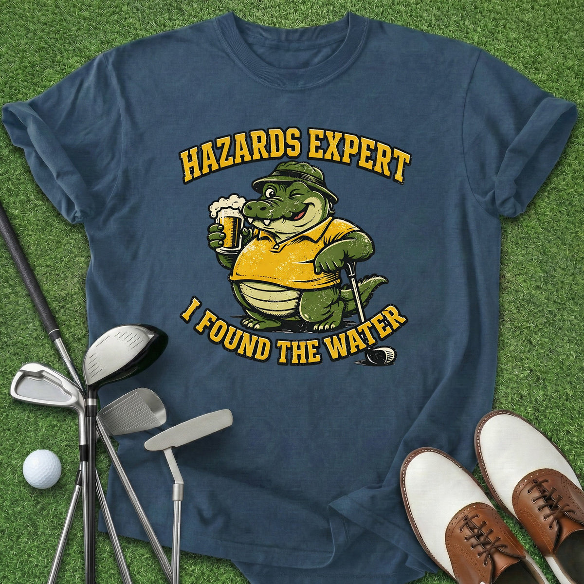 Hazards Expert T-Shirt Gift For Golfer