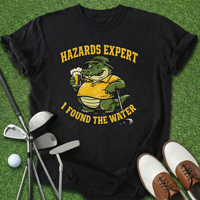 Hazards Expert T-Shirt Gift For Golfer