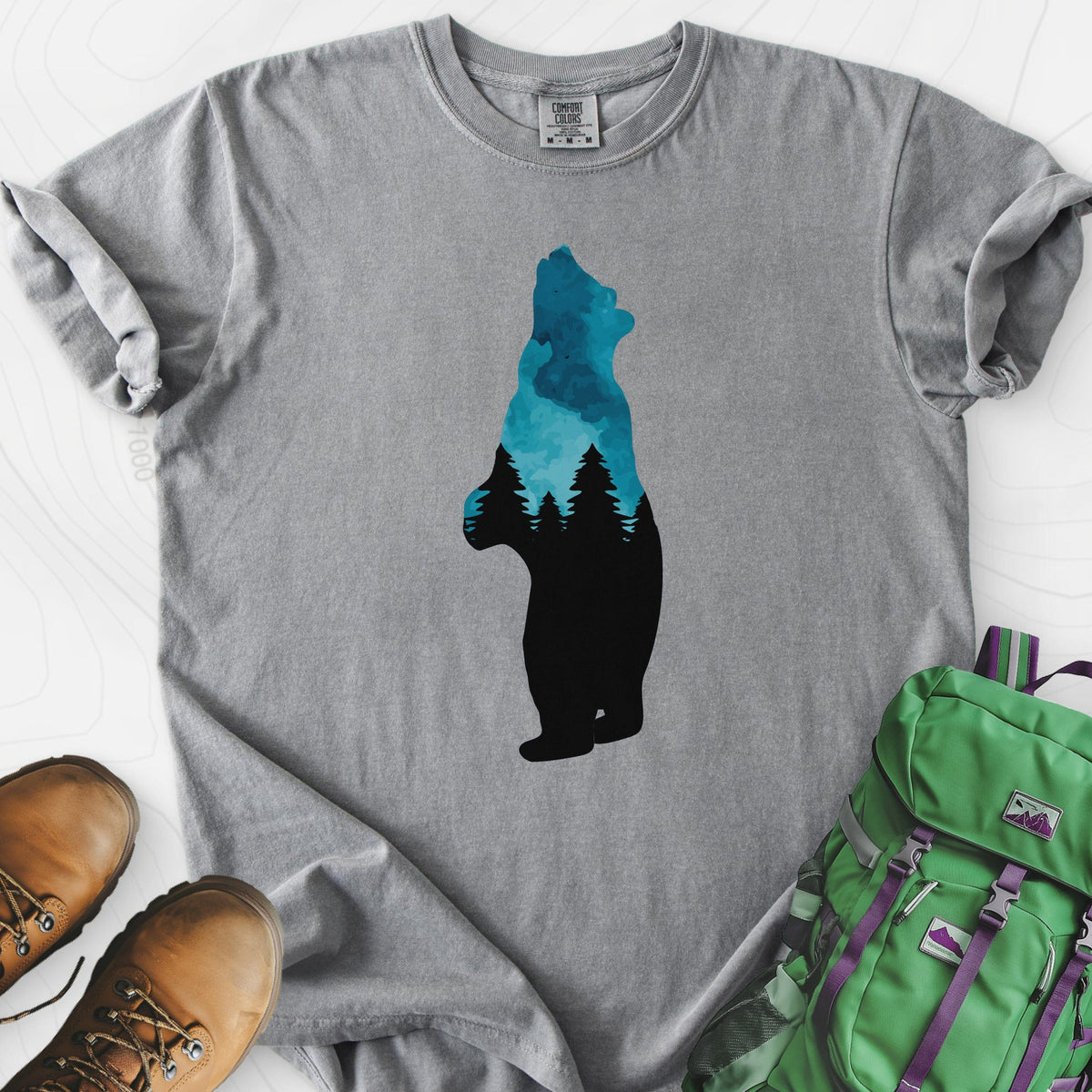 Bear Trees T-Shirt Gift For Hiker