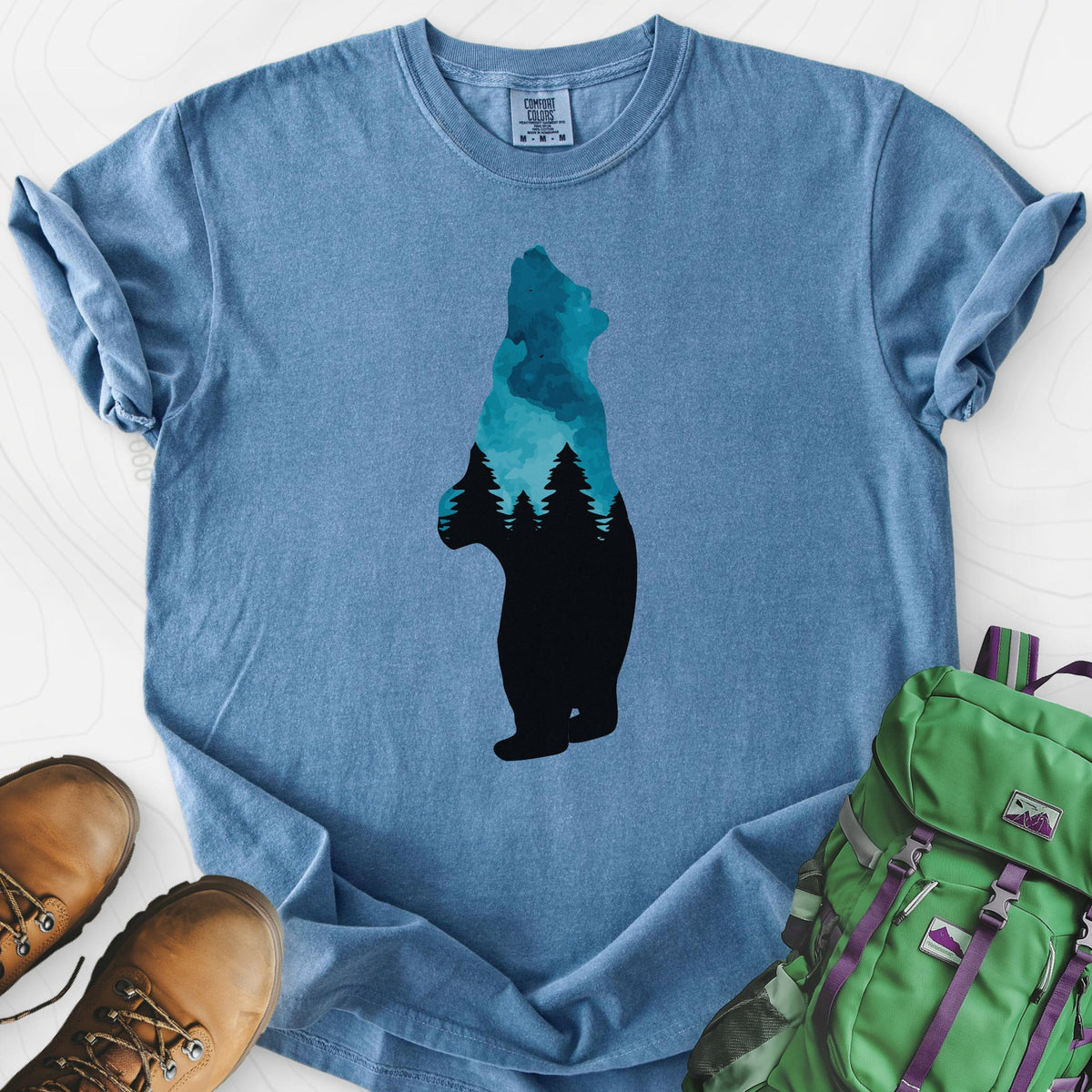 Bear Trees T-Shirt Gift For Hiker