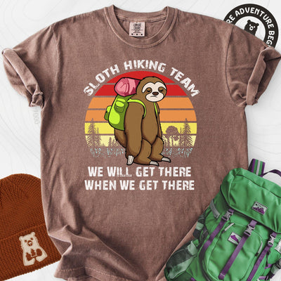 Sloth Hiking Team T-Shirt Gift For Hiker