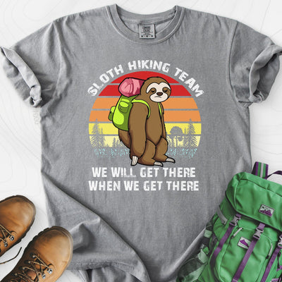 Sloth Hiking Team T-Shirt Gift For Hiker