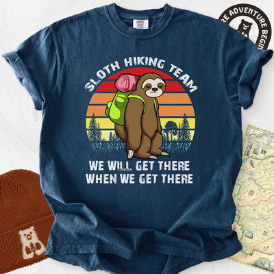 Sloth Hiking Team T-Shirt Gift For Hiker