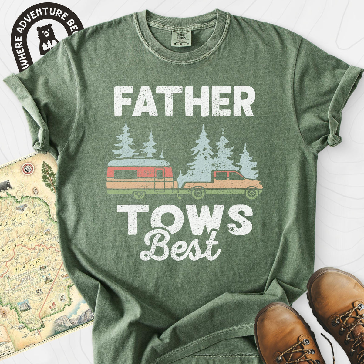 Father Tows Best T-Shirt Gift For Hiker