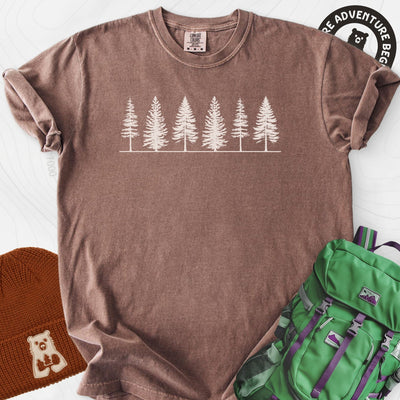 Tree Silhouette T-Shirt Gift For Hiker