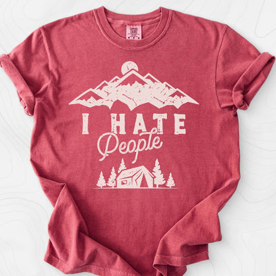 I Hate People T-Shirt Gift For Hiker