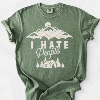 I Hate People T-Shirt Gift For Hiker