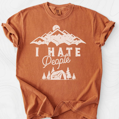 I Hate People T-Shirt Gift For Hiker