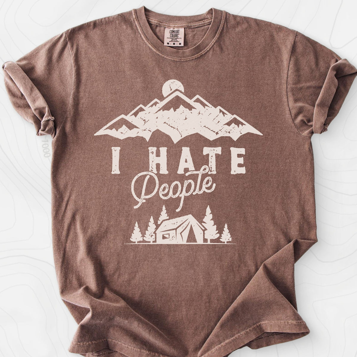 I Hate People T-Shirt Gift For Hiker