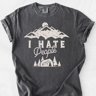 I Hate People T-Shirt Gift For Hiker
