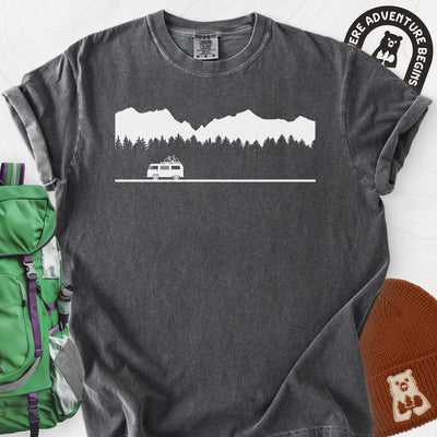 Motorhome in the Mountains T-Shirt Gift For Hiker