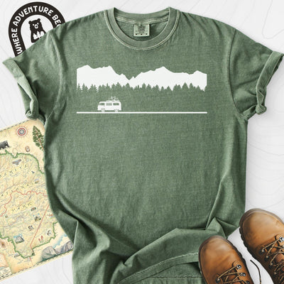 Motorhome in the Mountains T-Shirt Gift For Hiker