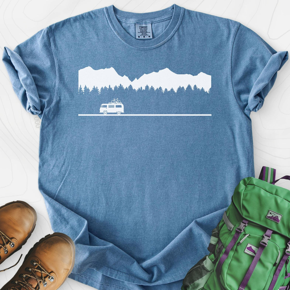 Motorhome in the Mountains T-Shirt Gift For Hiker