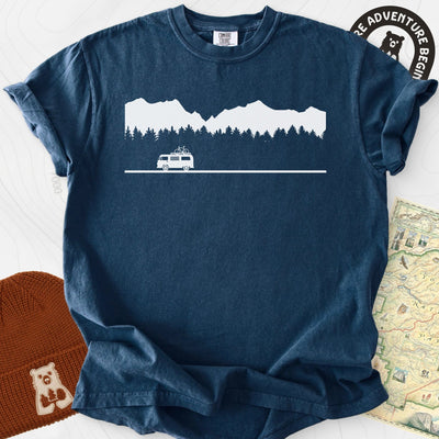 Motorhome in the Mountains T-Shirt Gift For Hiker