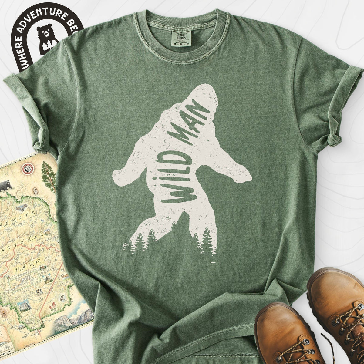 Wild Man T-Shirt Gift For Hiker