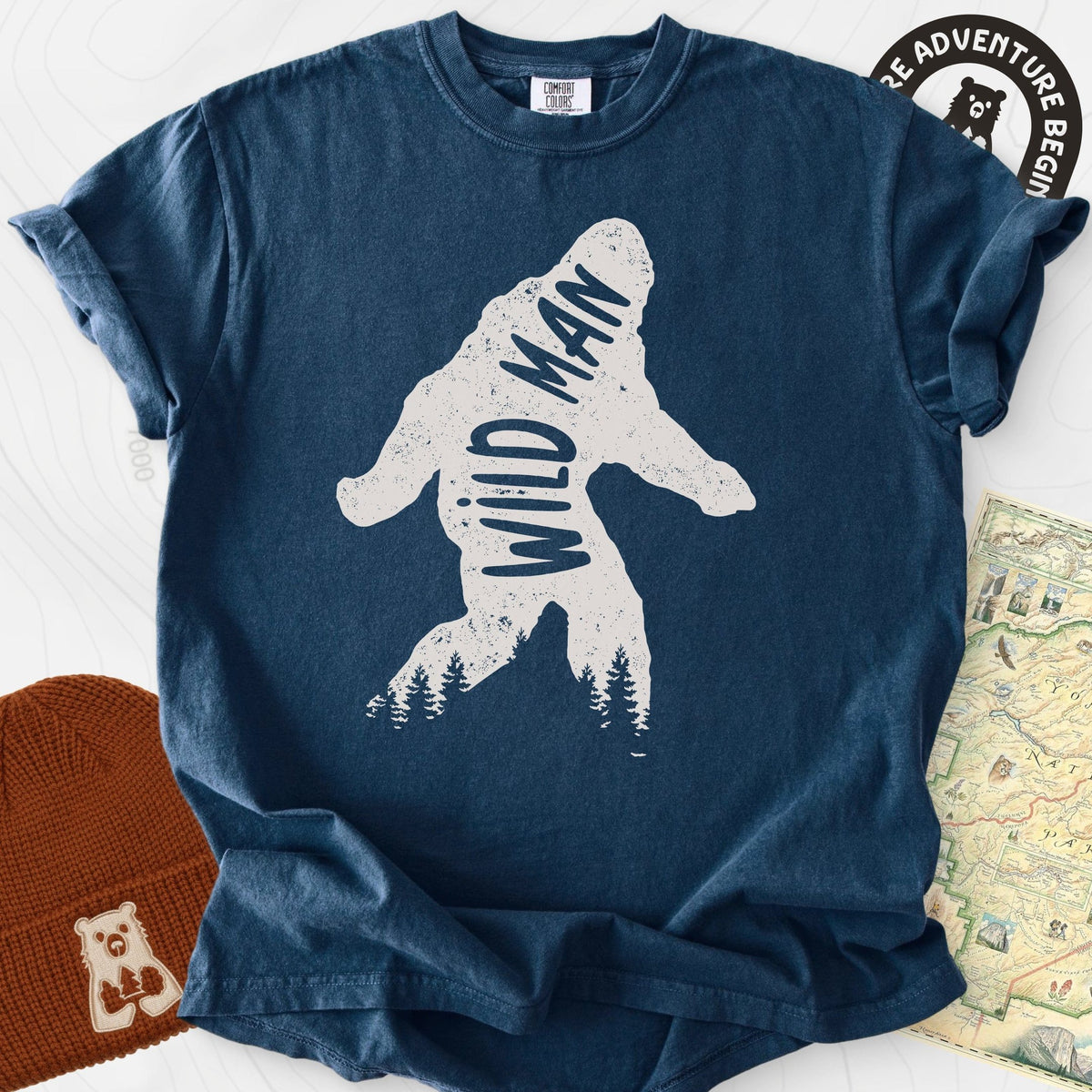 Wild Man T-Shirt Gift For Hiker