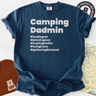 Camping Dadmin T-Shirt Gift For Hiker