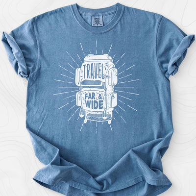 Travel Far and Wide T-Shirt Gift For Hiker